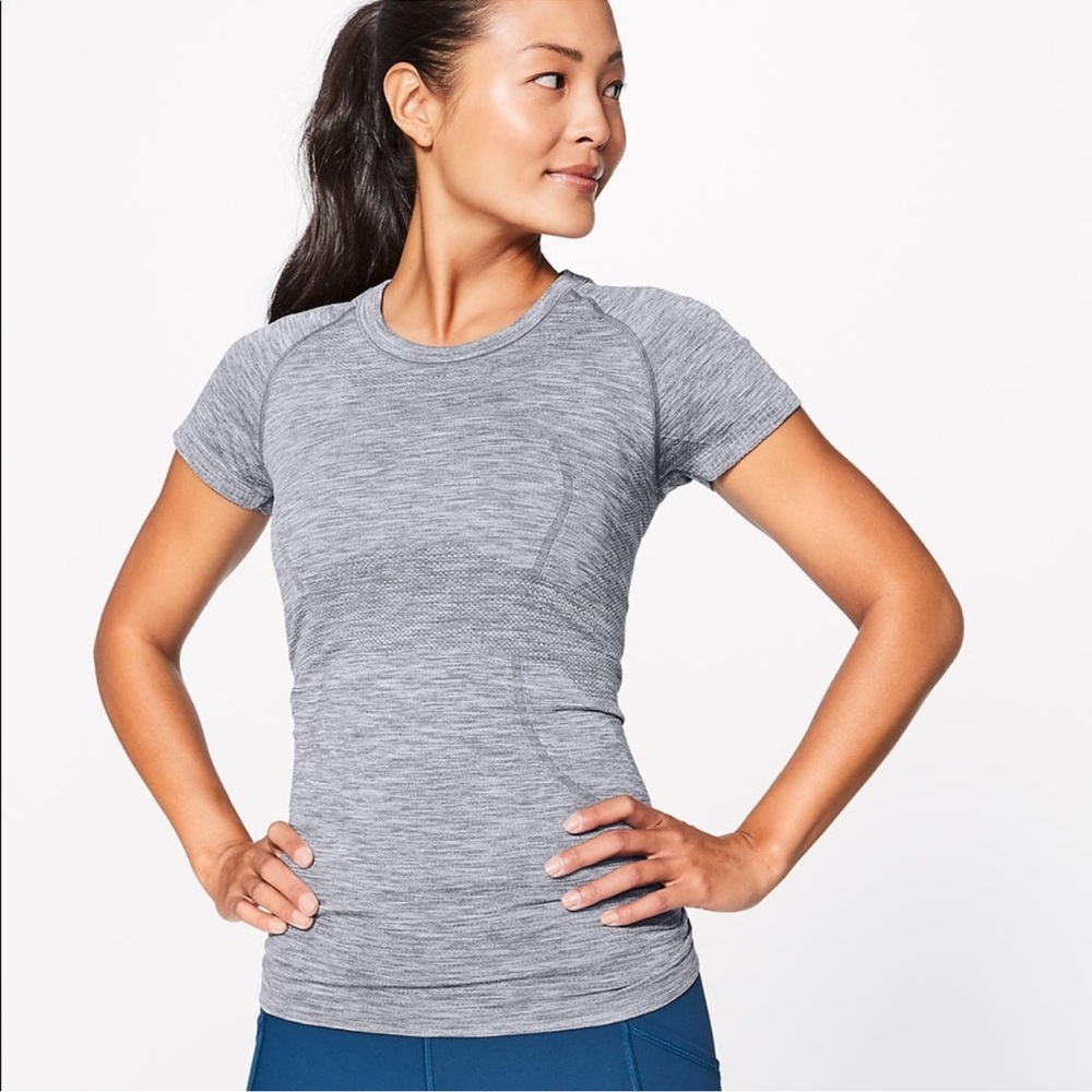Lululemon Swiftly Tech 2.0 Short Sleeve Shirt Shirt Slate Gray Size 16 - Picture 2 of 11